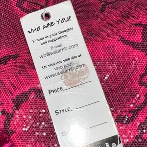 VINTAGE WILLIAM B printed python genuine lamb pencil skirt NWT